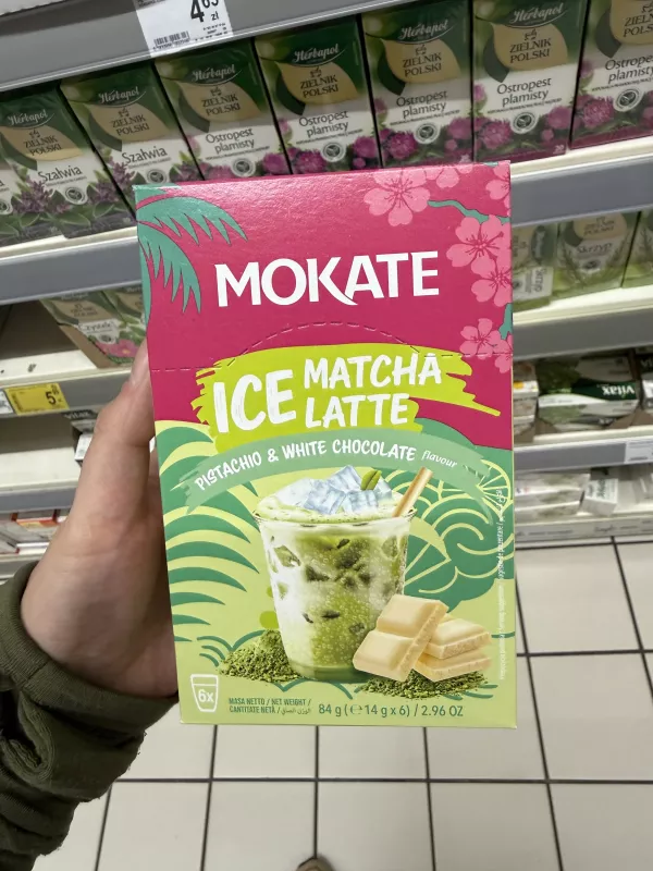 Mokate Ice Matcha Latte Pistachio & White Chocolate flavour | 84g