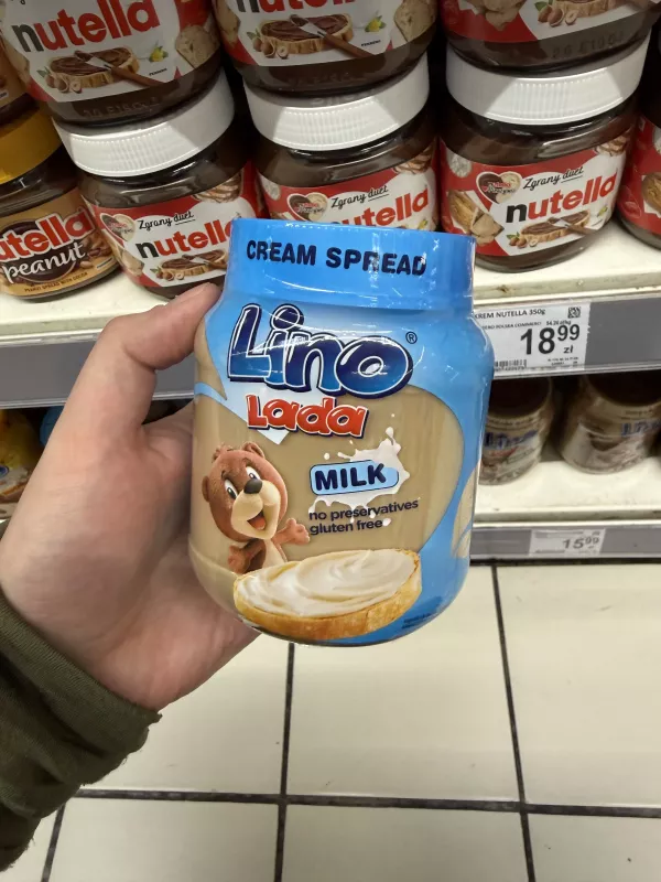 Lino Lada Milk Cream Spread / Mleczny krem do smarowania z orzechami laskowymi | 350g