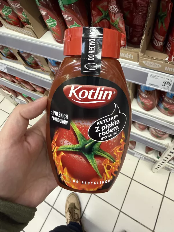 Kotlin Ketchup Z piekła rodem Extra Hot z Polskich Pomidorów | 450g