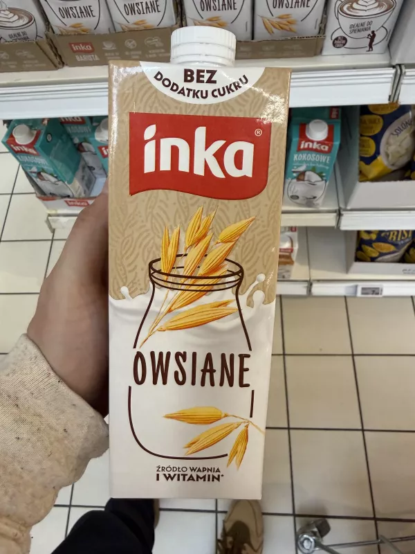 Inka Owsiane napój owsiany z wapniem i witaminami bez dodatku cukru | 1000ml