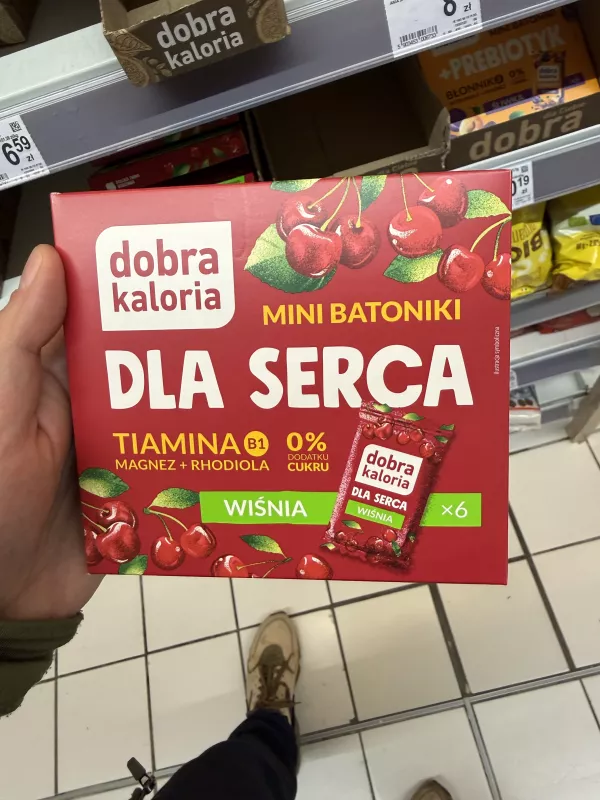 Dobra Kaloria Mini batoniki Dla serca Wiśnia | 102g