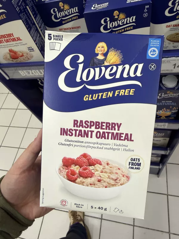 Elovena Raspberry Instant Oatmeal / Owsianka błyskawiczna z malinami | 200g