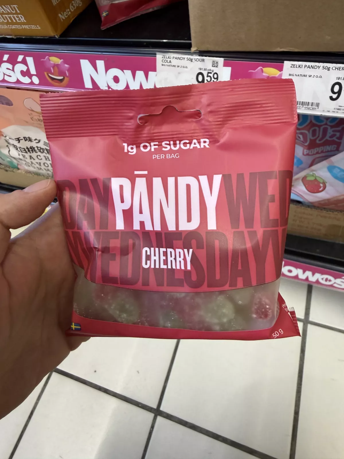 Pandy Cherry / Żelki o smaku wiśniowym bez dodatku cukrów | 50g