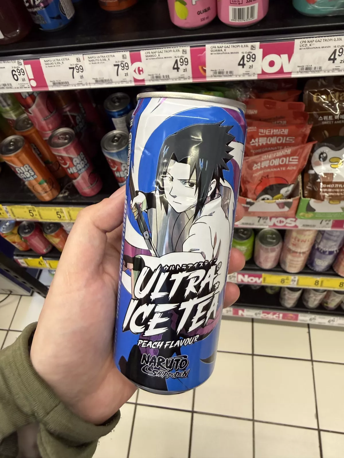 UltraPop Ultra Ice Tea Naruto Shippuden Sasuke Peach Flavour | 330ml