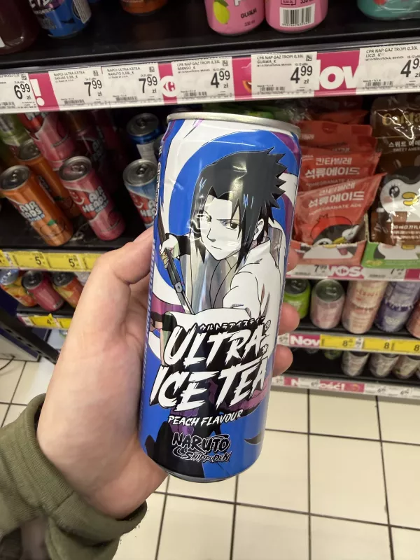 UltraPop Ultra Ice Tea Naruto Shippuden Sasuke Peach Flavour | 330ml