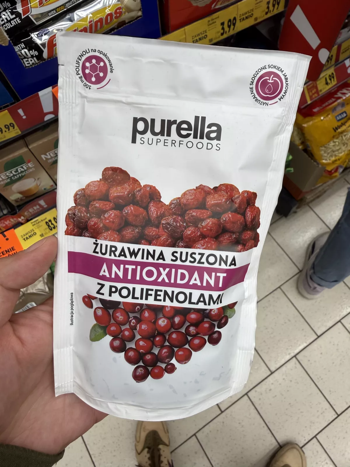 Purella Superfoods Żurawina suszona Antioxidant z polifenolami | 70g
