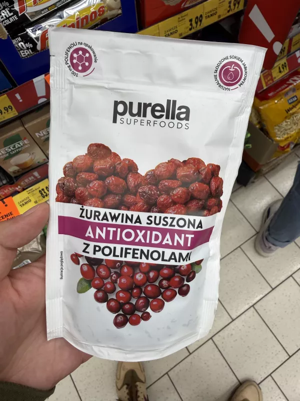 Purella Superfoods Żurawina suszona Antioxidant z polifenolami | 70g