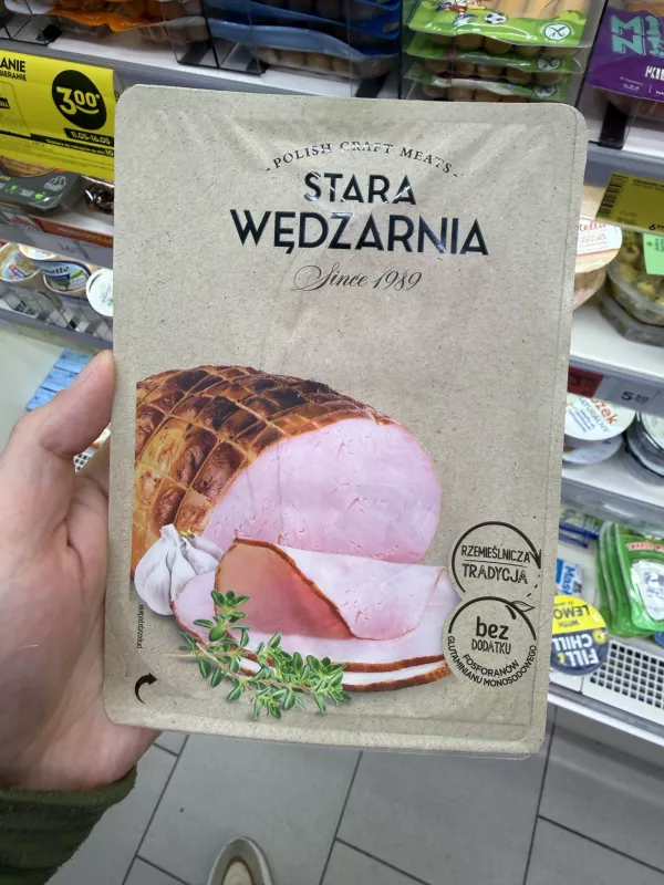 Stara Wędzarnia Szynka Krucha (front bez etykiety z nazwą) | 100g