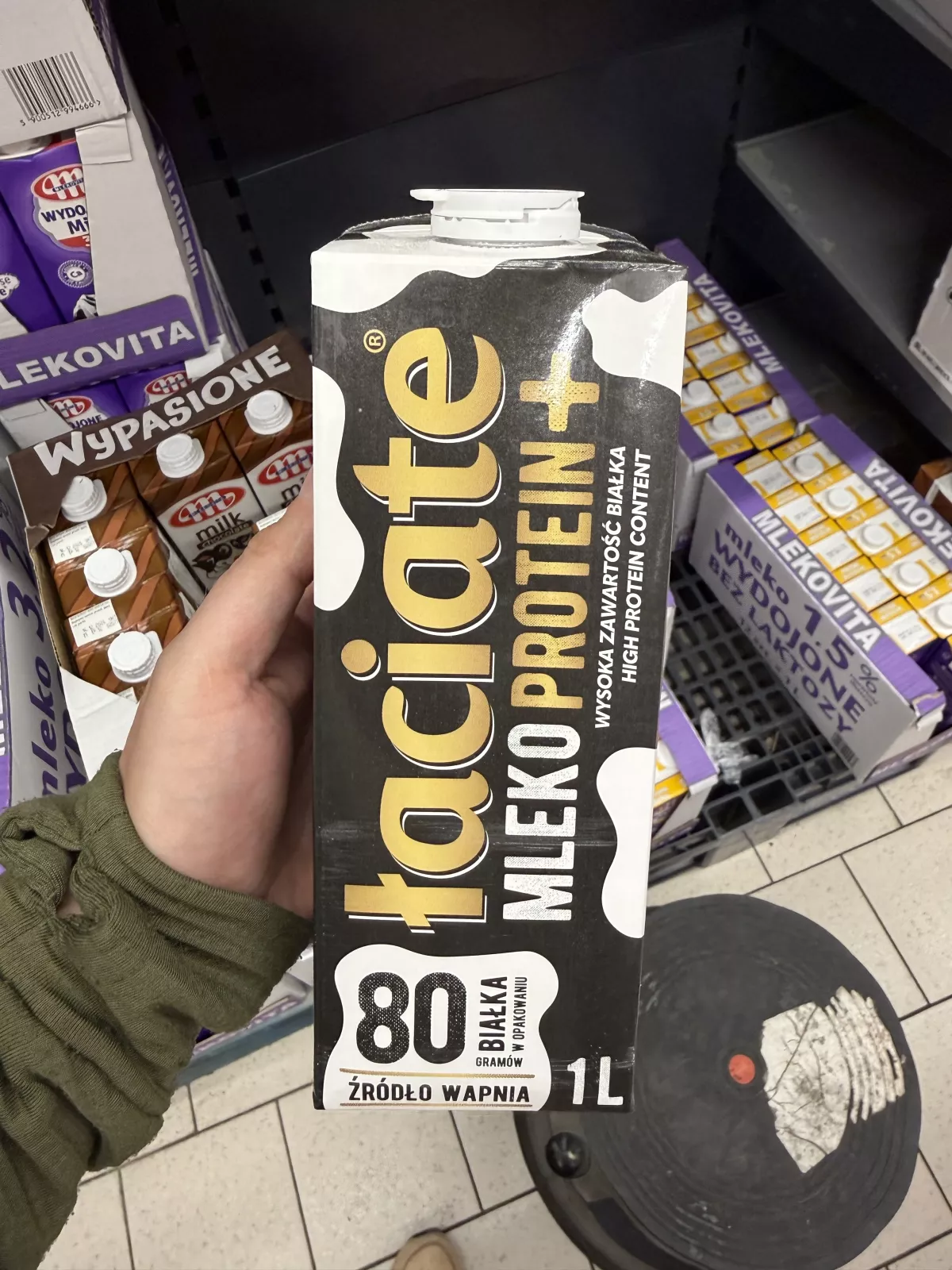 Łaciate Mleko Protein+ UHT odtłuszczone wysokobiałkowe | 1000ml