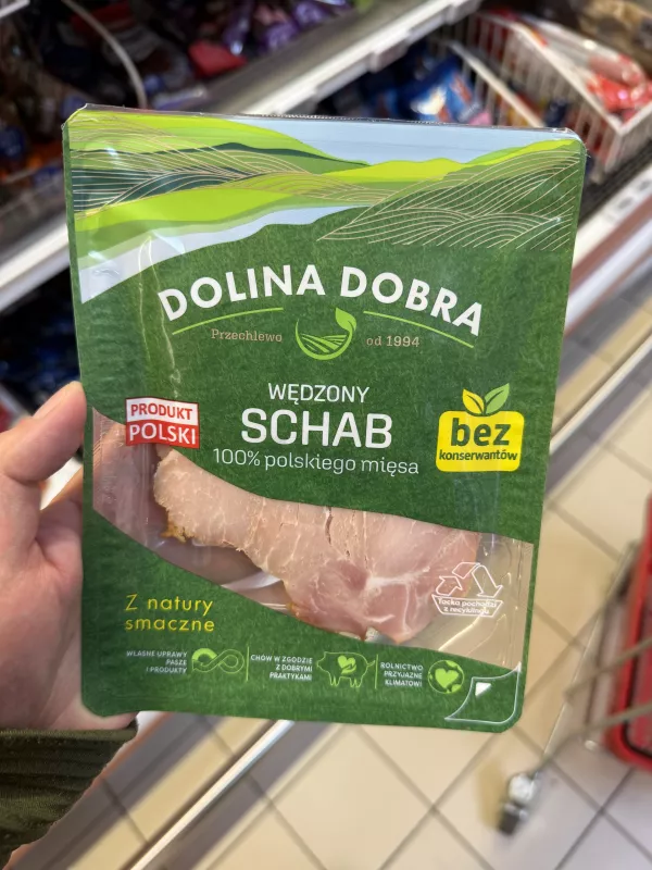 Dolina Dobra Wędzony schab 100% polskiego mięsa bez konserwantów | 100g