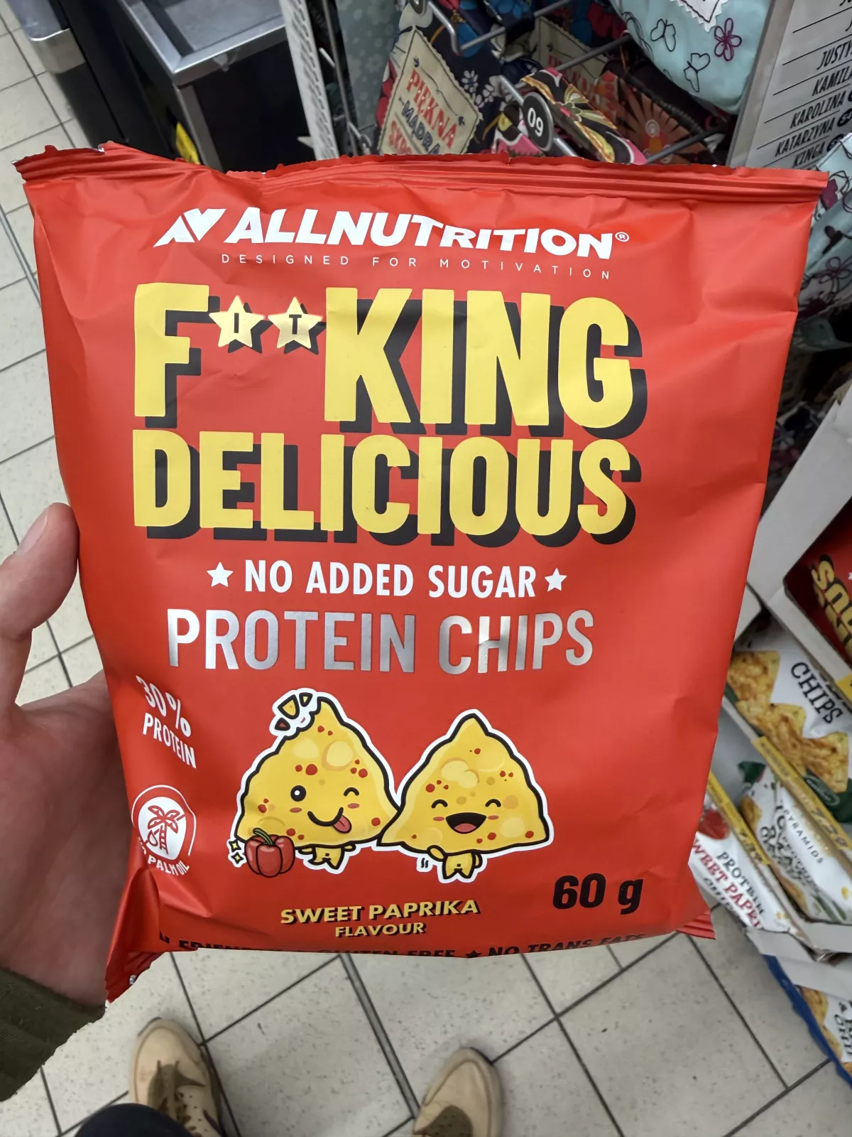 Allnutrition Fitking Delicious Protein Chips Sweet Paprika (30% Protein na froncie) | 60g