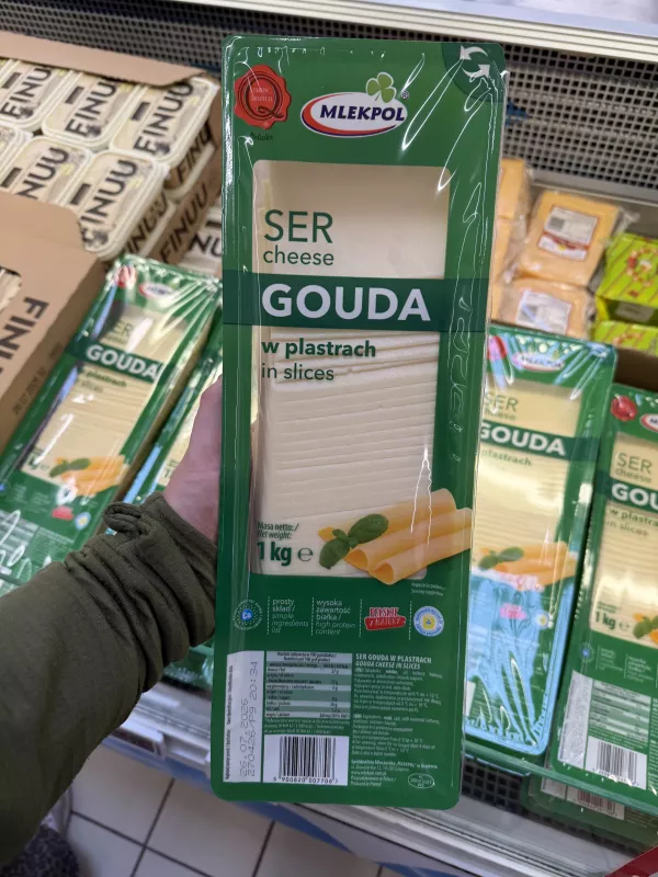 Mlekpol Ser Gouda w plastrach | 1kg