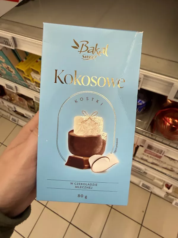 Bakal Sweet Kokosowe kostki w czekoladzie mlecznej | 80g