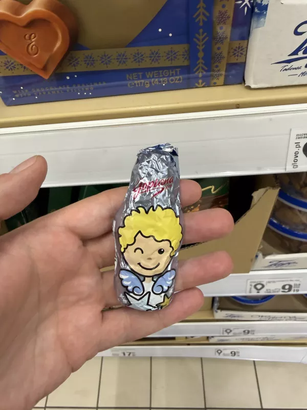 Goplana Aniołek Chłopiec Figurka o smaku karmelowym w czekoladzie | 30g