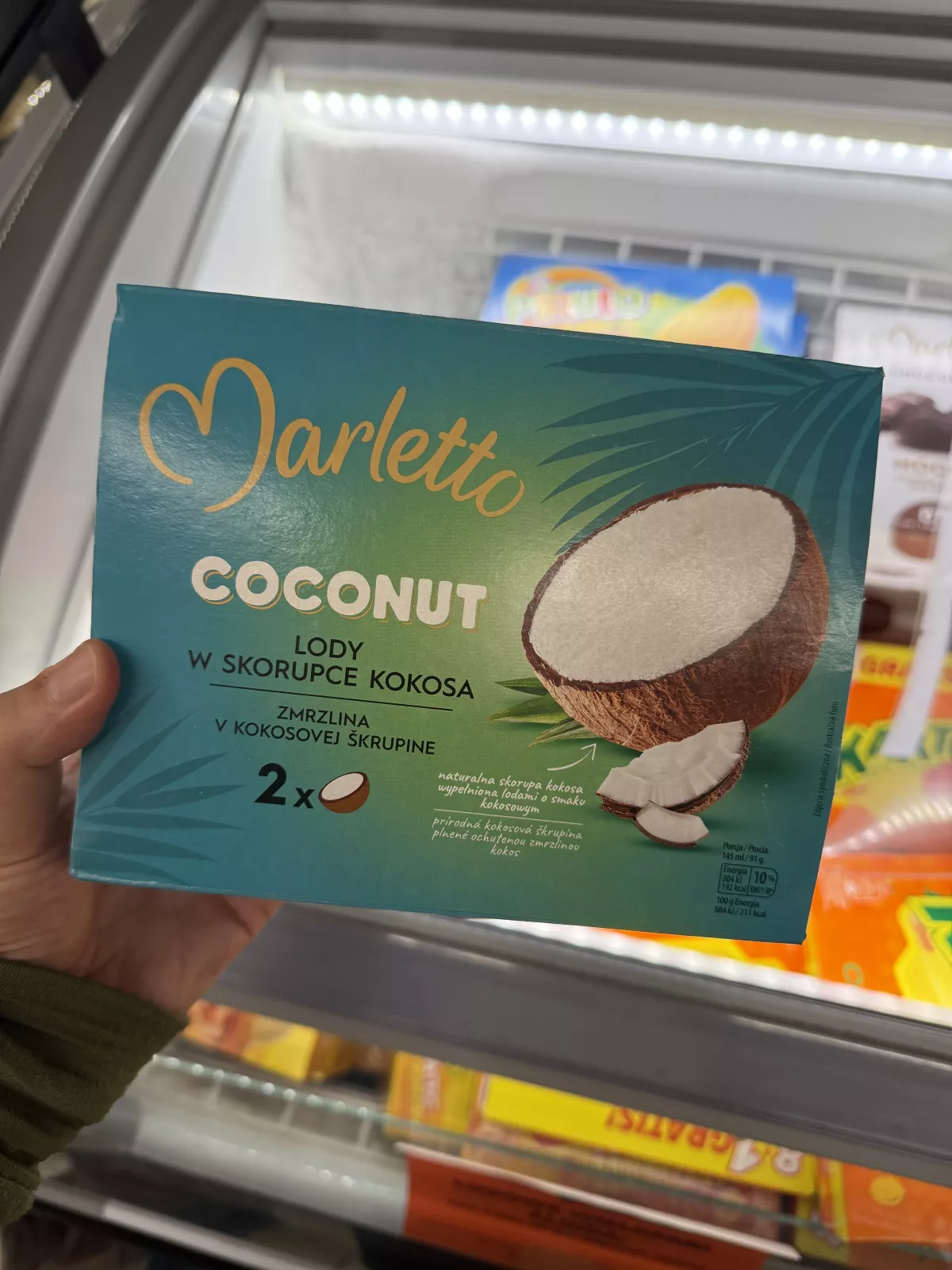 Marletto Coconut lody w skorupce kokosa | 182g / 290ml