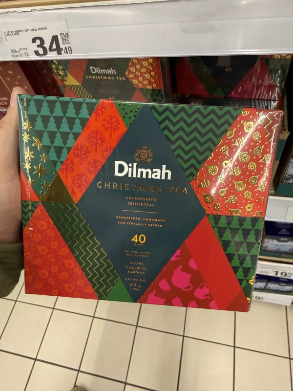 Dilmah Christmas Tea / Bożonarodzeniowy zestaw herbat 40 torebek (w kopertach) | 80g