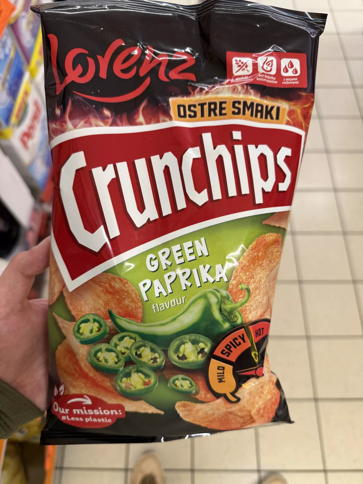 Lorenz Crunchips Green Paprika | 130g