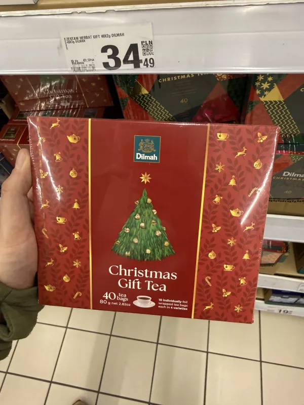 Dilmah Christmas Gift Tea / Bożonarodzeniowy zestaw herbat 40 torebek (w kopertach) | 80g