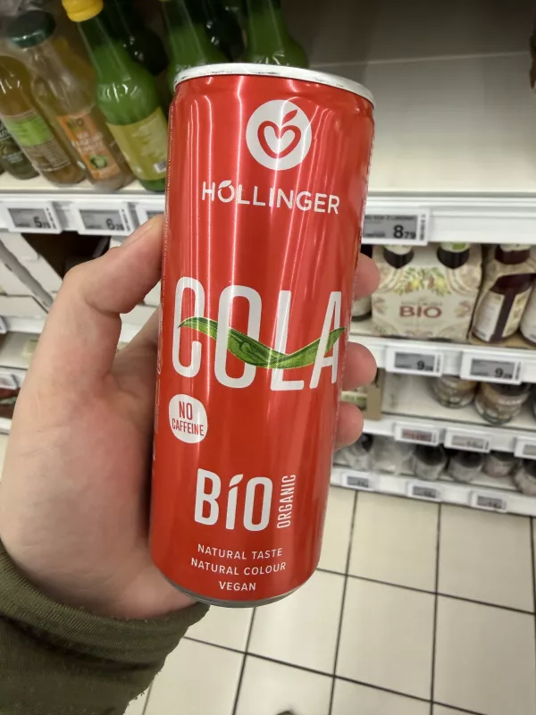 Höllinger Bio Cola No Caffeine / Ekologiczny napój gazowany cola bez kofeiny | 250ml