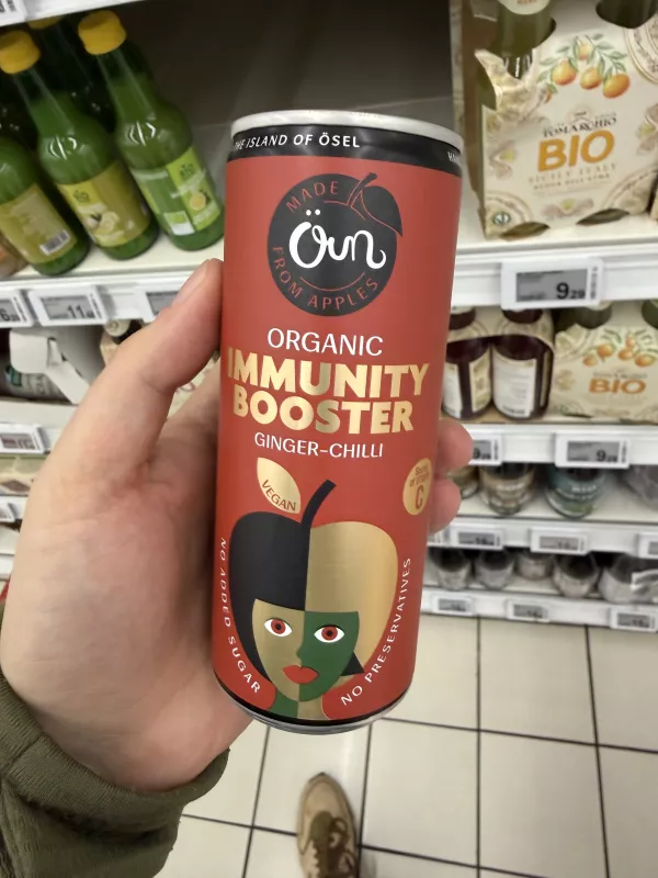 Öun Organic Immunity Booster Ginger-Chilli / Napój gazowany z imbirem i papryczką chili BIO | 250ml
