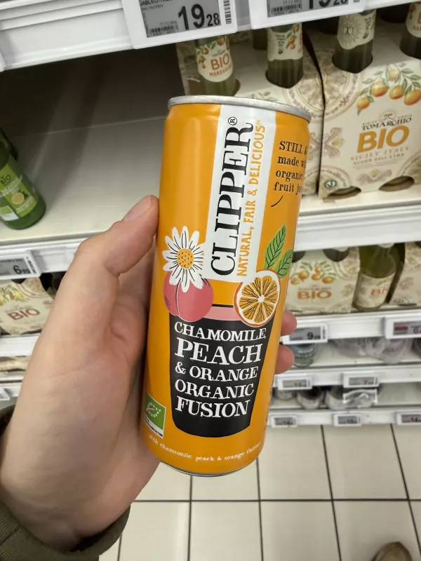 Clipper Chamomile, Peach & Orange Organic Fusion / Napój owocowy rumianek – pomarańcza – brzoskwinia BIO | 250ml