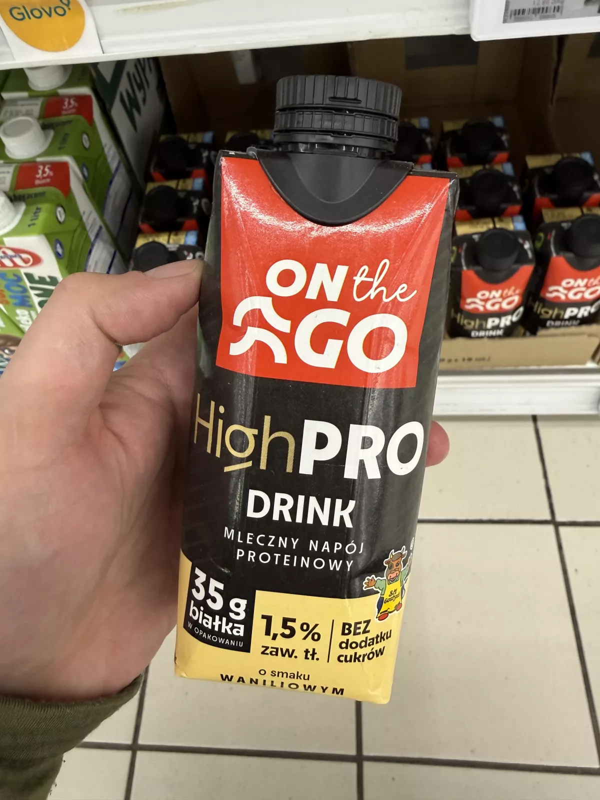 SM Gostyń On the Go HighPRO Drink mleczny napój proteinowy o smaku waniliowym | 350g
