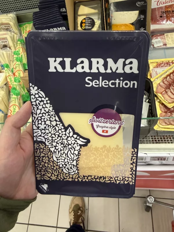 Klarma Selection Gruyère style ser szwajcarski w plastrach | 100g
