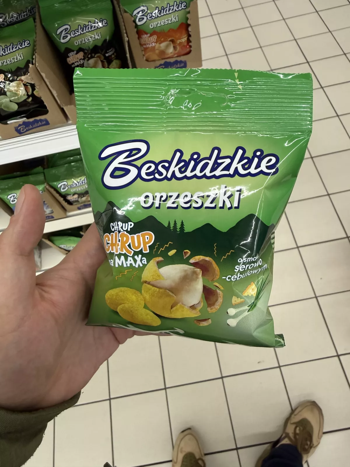 Beskidzkie Orzeszki ziemne w cieście o smaku serowo-cebulowym | 70g