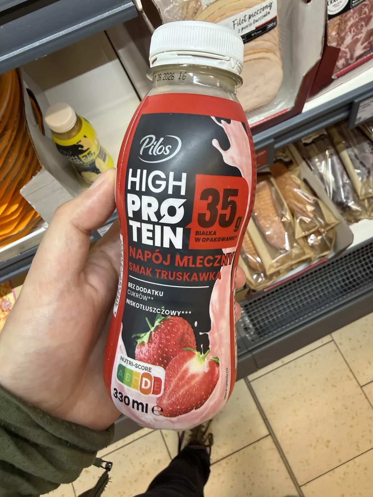 Pilos High Protein Napój mleczny smak truskawka | 330ml