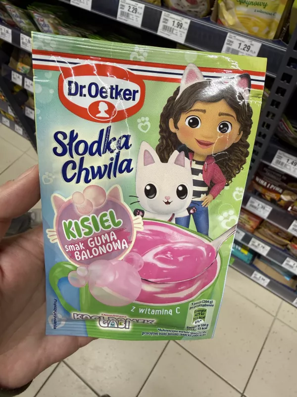 Dr. Oetker Kisiel Koci Domek Gabi Słodka Chwila smak guma balonowa | 29g