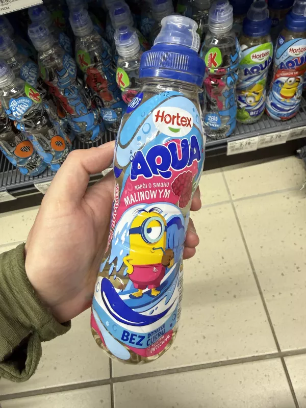 Hortex Aqua Napój o smaku malinowym (bez znaku kaucji) | 400ml