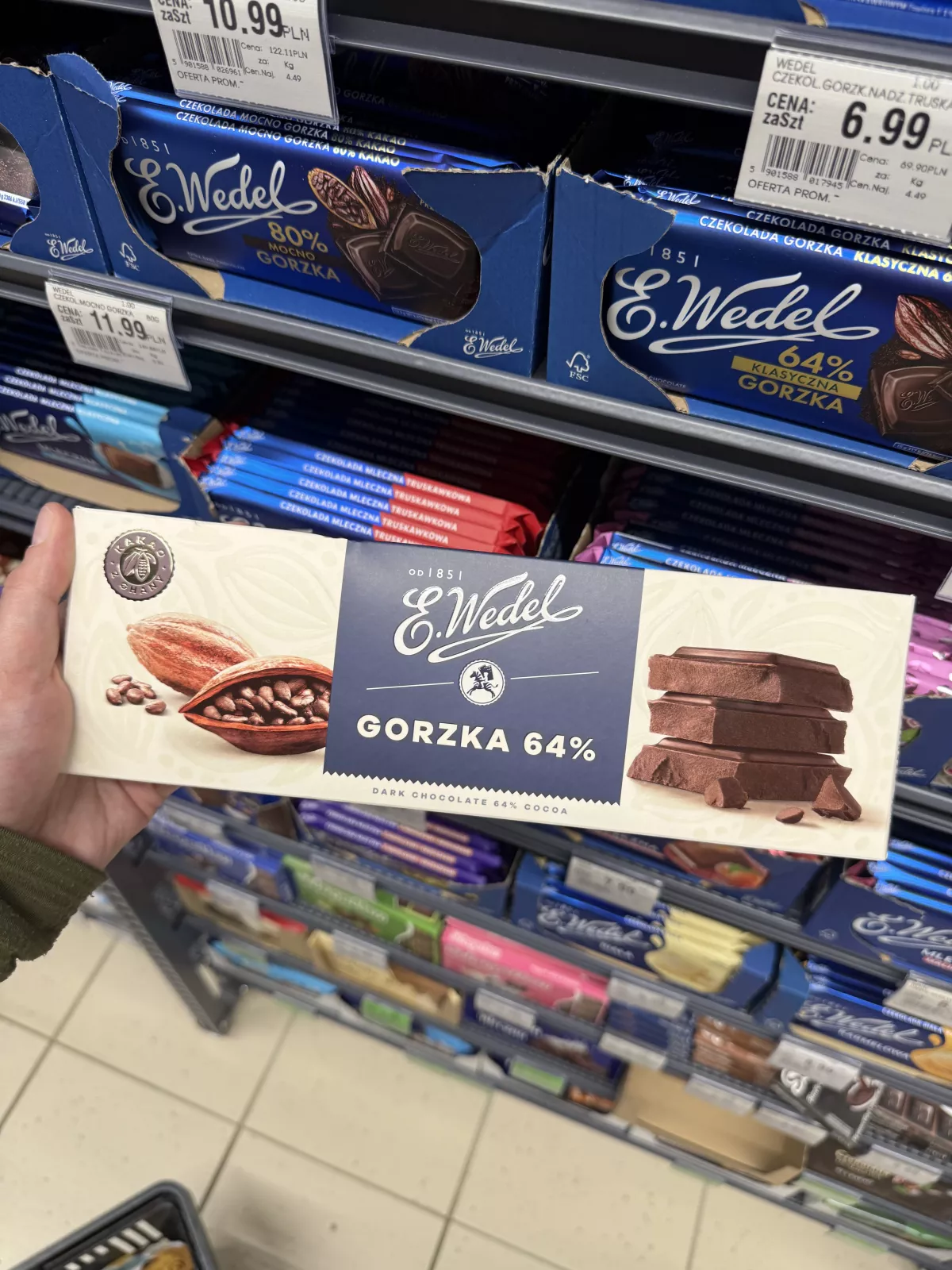 E. Wedel Czekolada Gorzka 64% | 220g