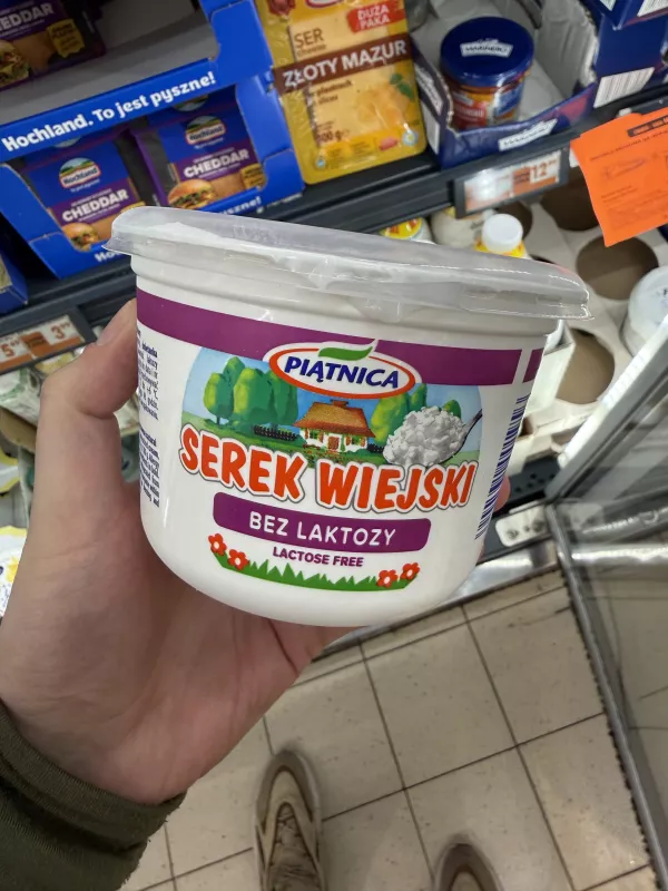 Piątnica Serek wiejski bez laktozy | 450g