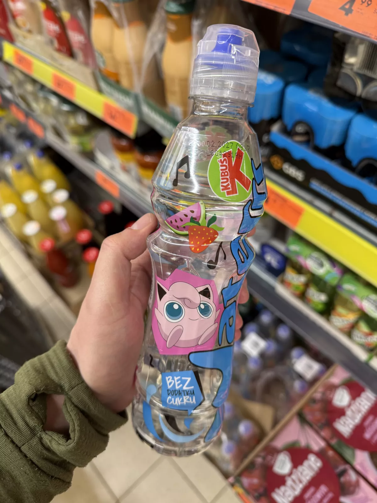 Kubuś Waterrr Pokémon arbuz i truskawka | 500ml