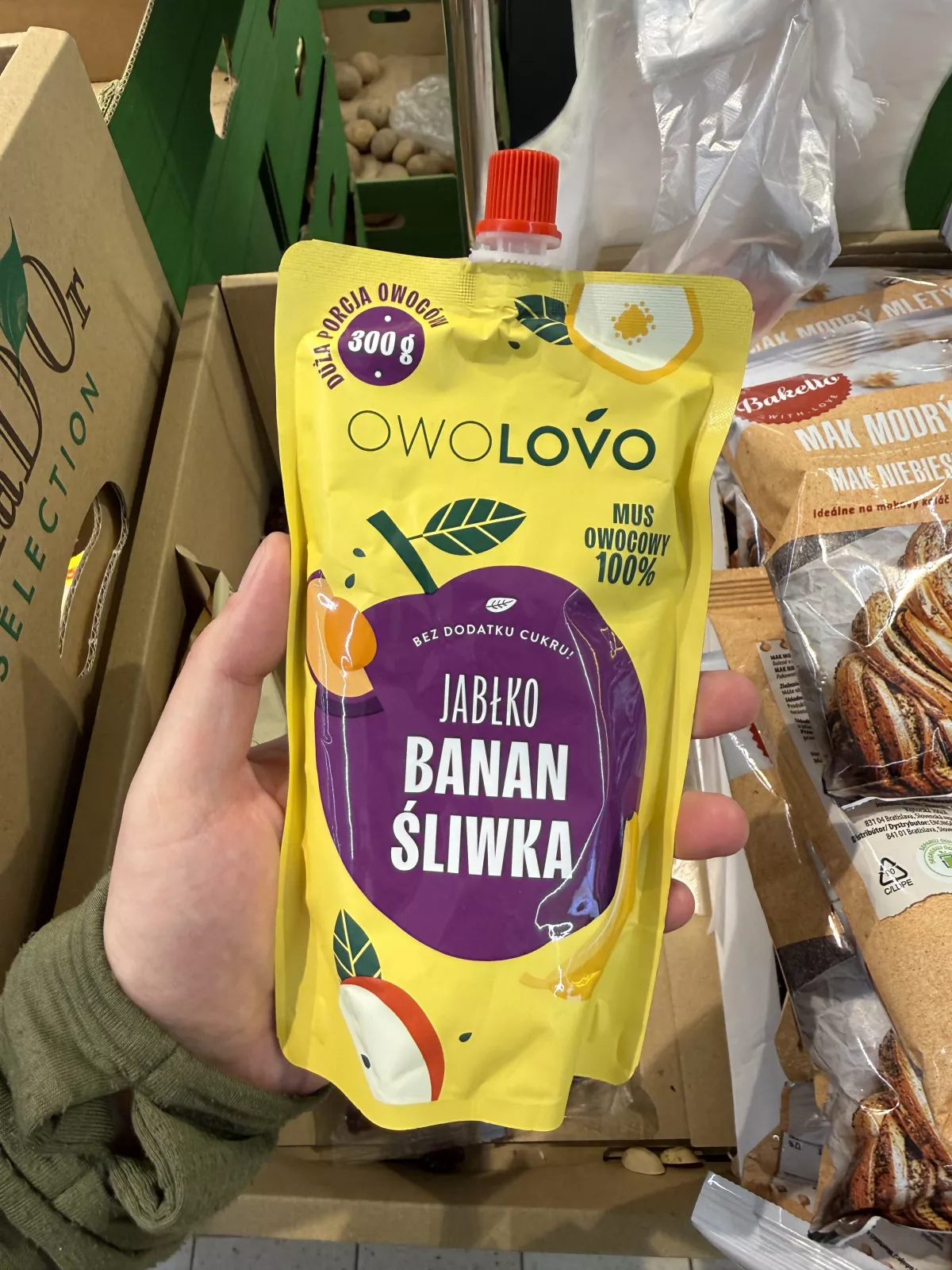 Owolovo Mus owocowy Jabłko Banan Śliwka | 300g