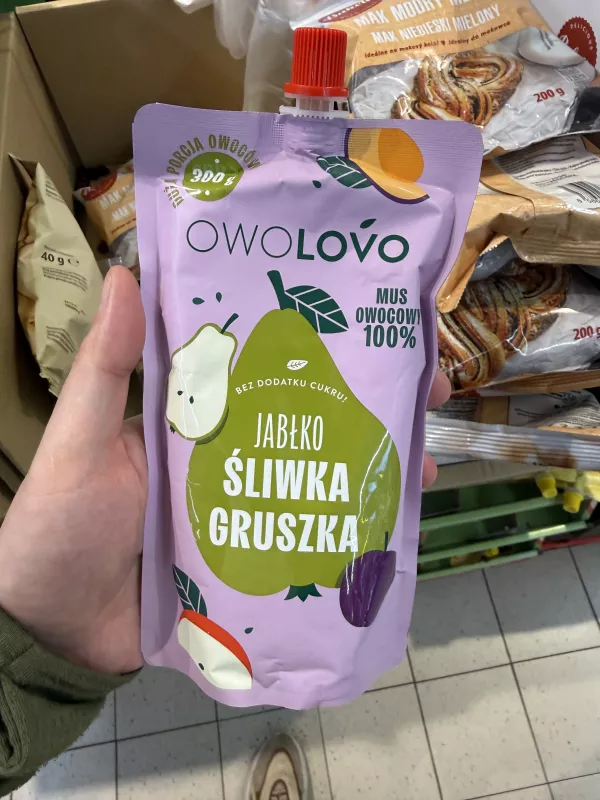 Owolovo Mus owocowy Jabłko Śliwka Gruszka | 300g