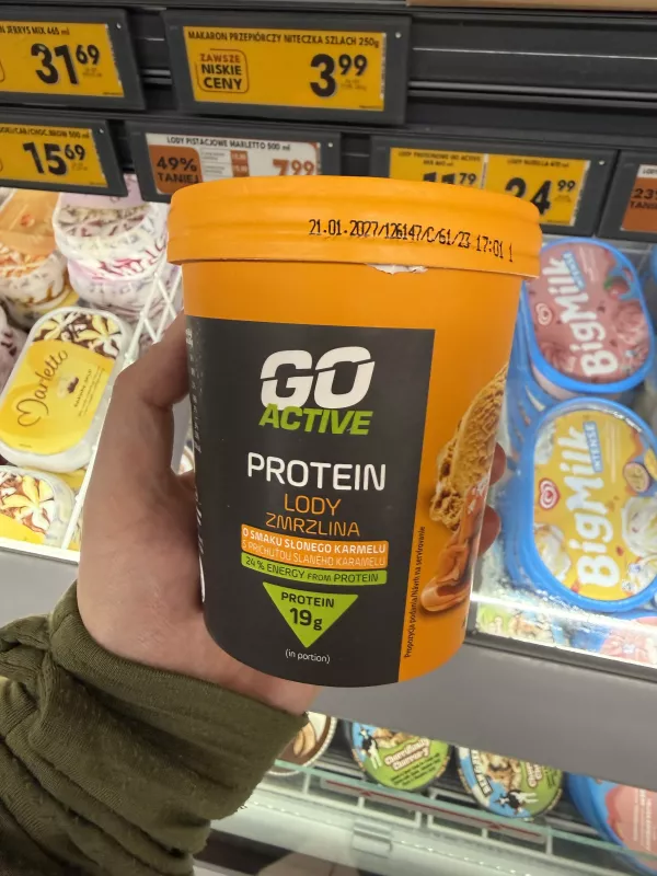 Go Active Protein Lody o smaku słonego karmelu | 265g / 460ml