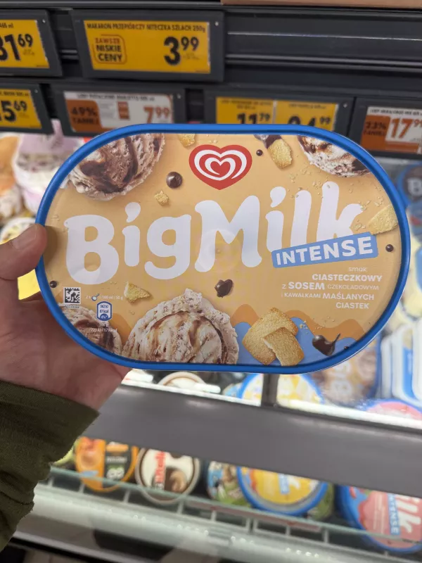 Algida Big Milk Intense Ciasteczko (serce bez napisu Algida) | 900ml