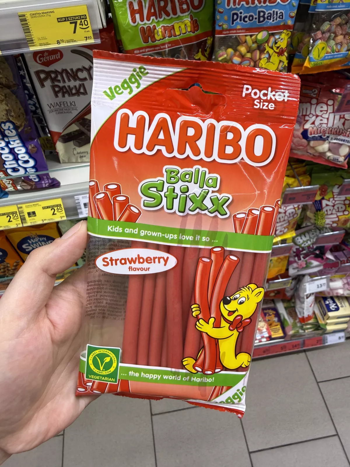 Haribo Balla Stixx Strawberry Flavour Pocket Size | 80g