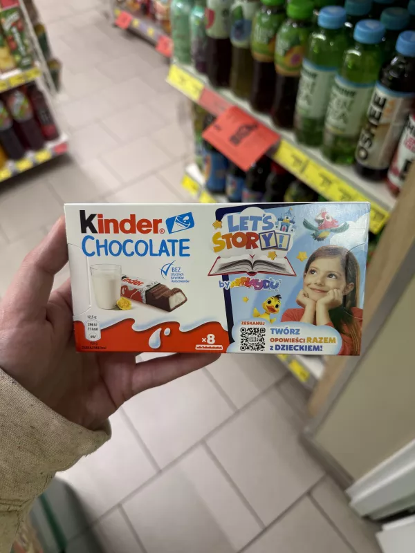 Kinder Chocolate Let’s Story! by Applaydu 8 batoników (dziewczynka w czerwonej bluzce) | 100g