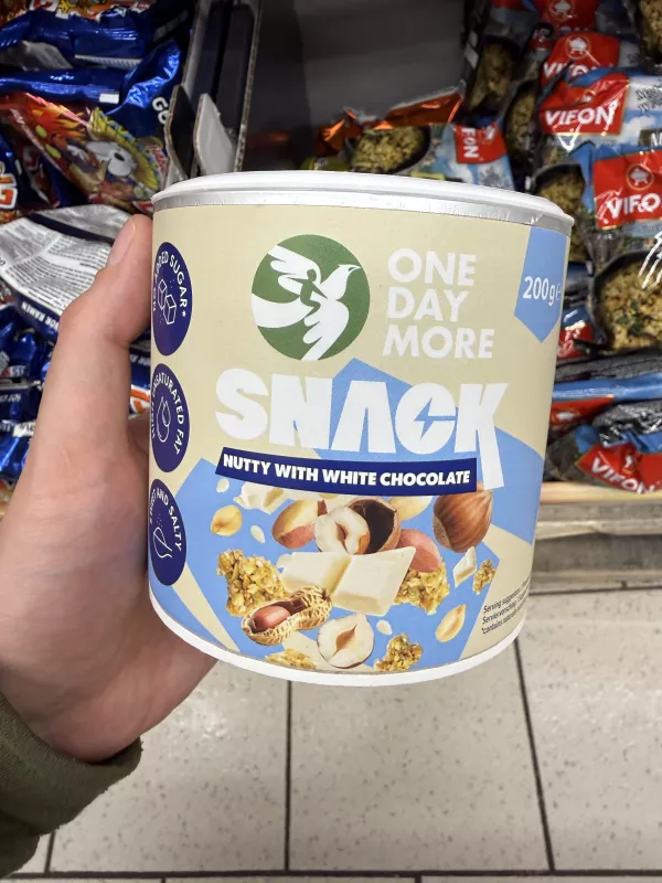 One Day More Snack Nutty with White Chocolate | 200g