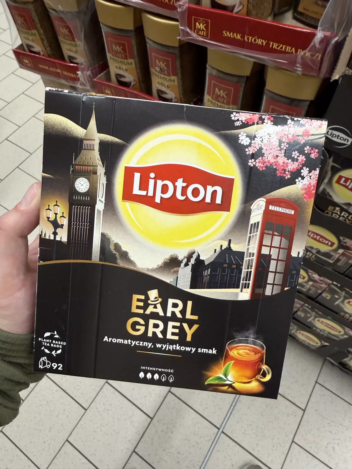 Lipton Earl Grey herbata czarna aromatyzowana 92 torebki | 138g