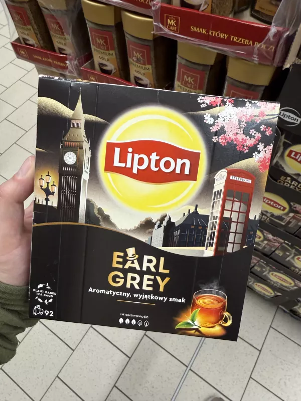 Lipton Earl Grey herbata czarna aromatyzowana 92 torebki | 138g