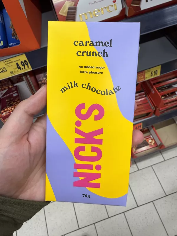 Nick’s Caramel Crunch czekolada mleczna z karmelem | 75g