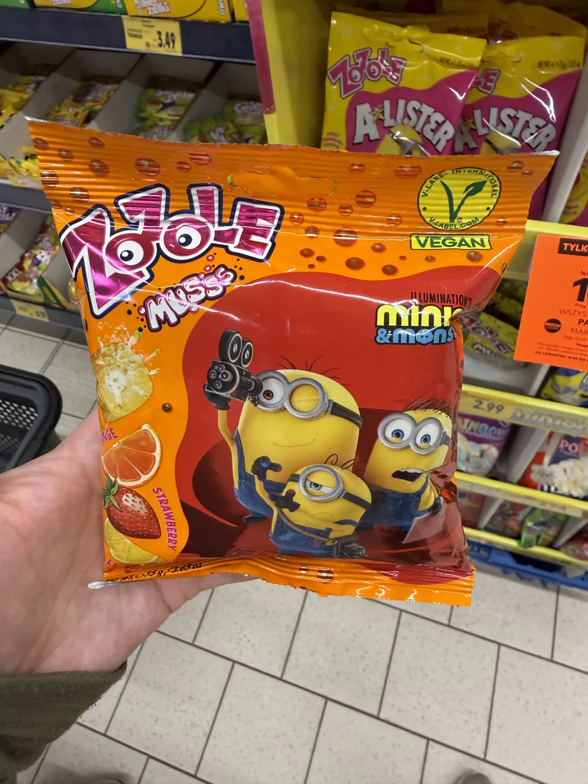 Zozole Musss Minions & Monsters karmelki nadziewane musujące | 75g