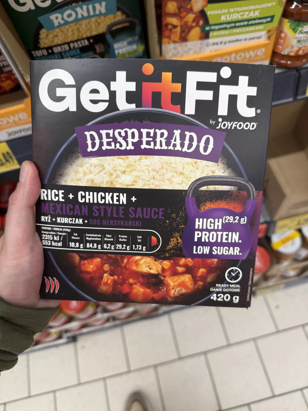 GetitFit Desperado Rice + Chicken + Mexican Style Sauce / Ryż + kurczak + sos meksykański | 420g