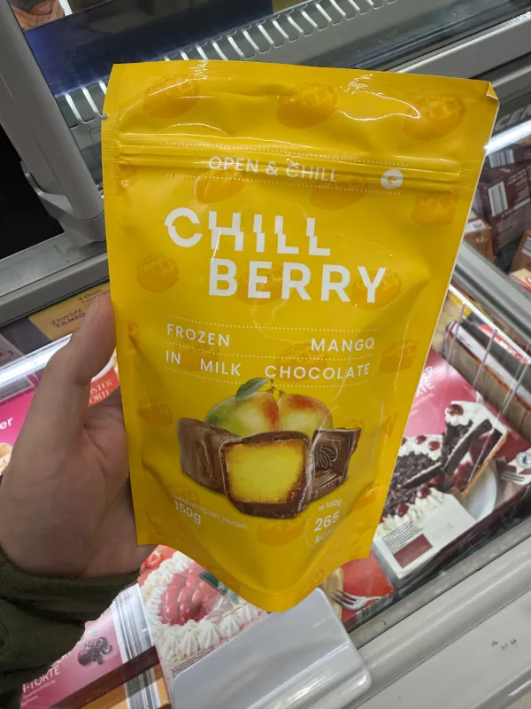 Chillberry Mrożone mango w mlecznej czekoladzie | 150g