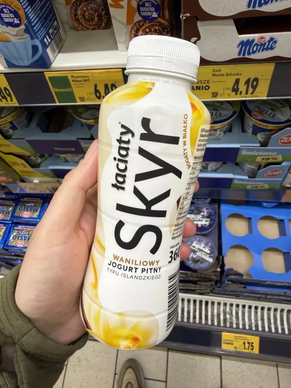 Łaciaty Skyr Jogurt Pitny Waniliowy | 360g