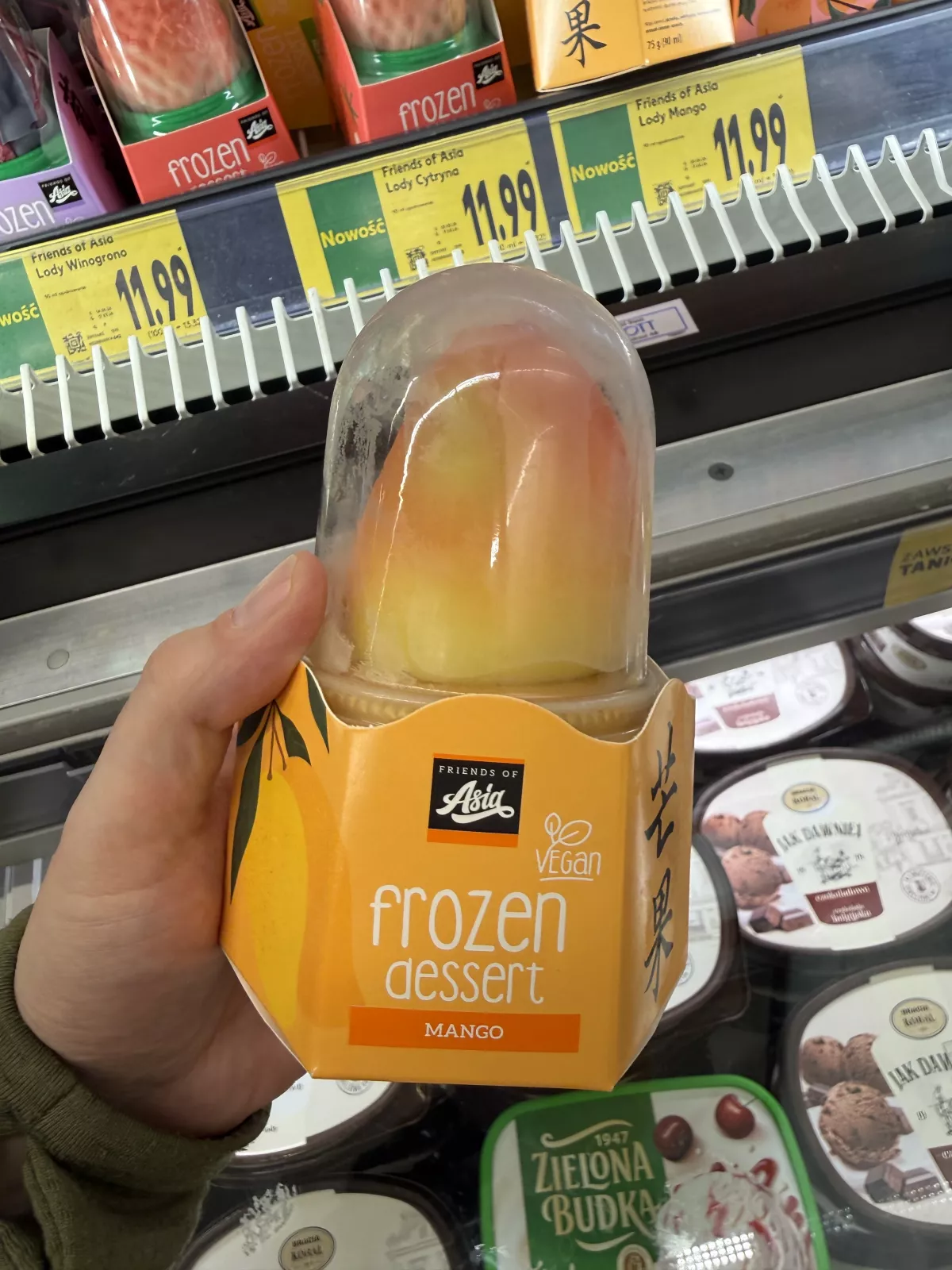 Friends of Asia Frozen Dessert Mango / Sorbet mango w polewie tłuszczowej | 75g / 90ml
