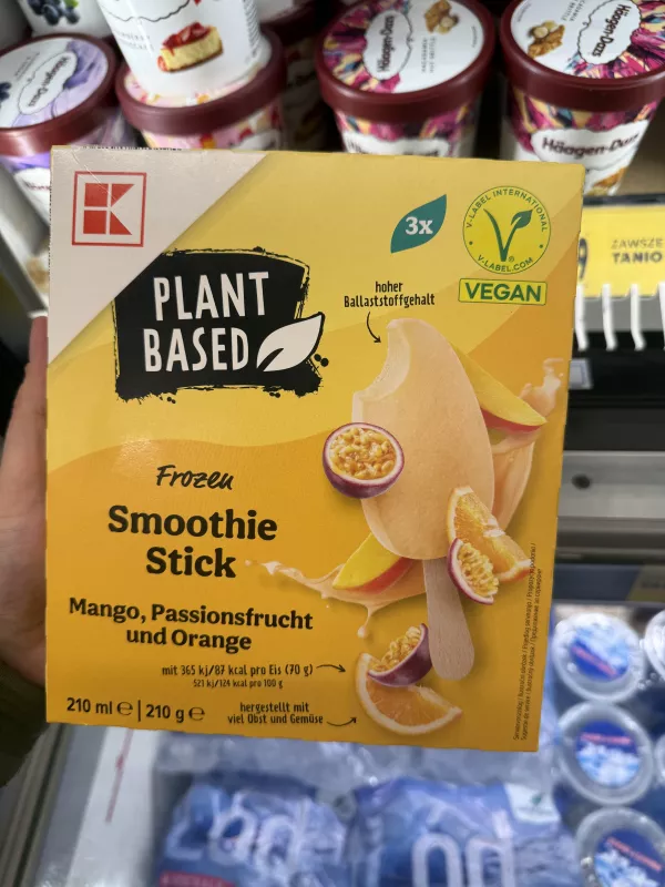 Kaufland Plant Based Frozen Smoothie Stick Mango, Passionsfrucht und Orange | 210g / 210ml